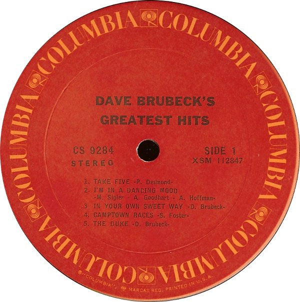 Dave Brubeck - Dave Brubeck's Greatest Hits (LP, Comp, RE)