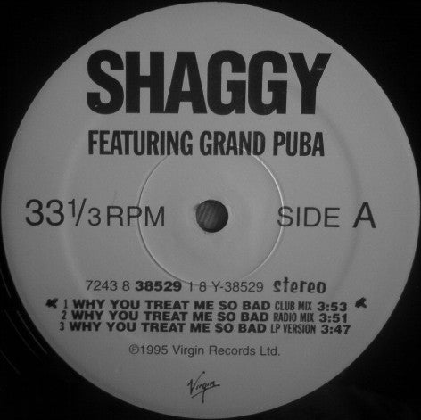 Shaggy Featuring Grand Puba - Why You Treat Me So Bad (12"")