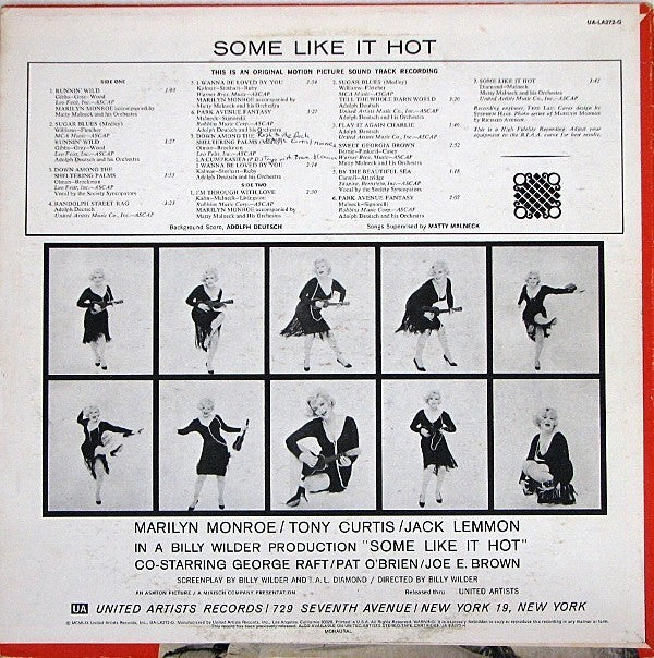 Various - Some Like It Hot (Original Music From The Motion Picture ...