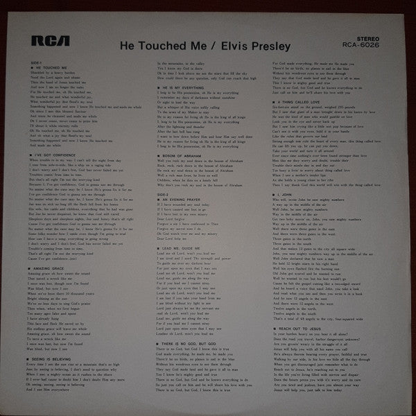 Elvis Presley - He Touched Me (LP, Album)