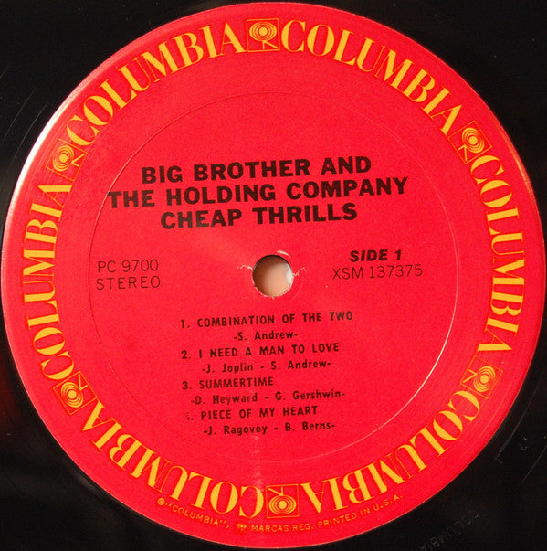 Big Brother & The Holding Company - Cheap Thrills (LP, Album, RE, Gat)