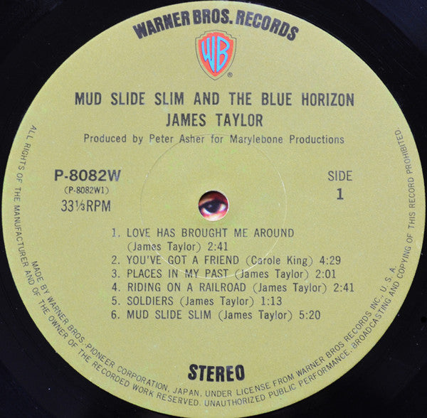 James Taylor (2) - Mud Slide Slim And The Blue Horizon (LP, Album)