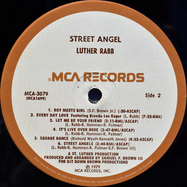 Luther Rabb - Street Angel (LP, Album, Pin)