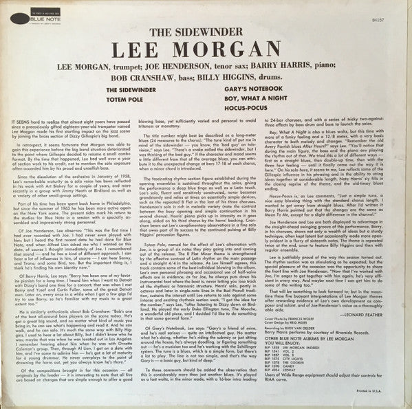Lee Morgan - The Sidewinder (LP, Album)