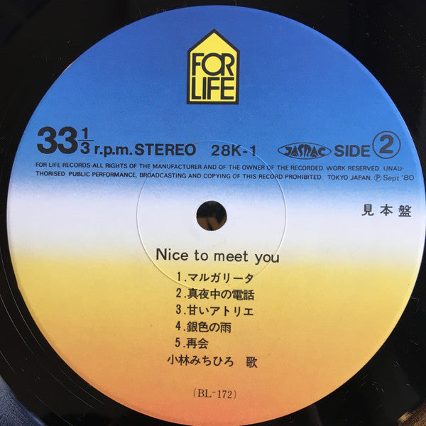 Michihiro Kobayashi* - Nice To Meet You (LP, Promo)