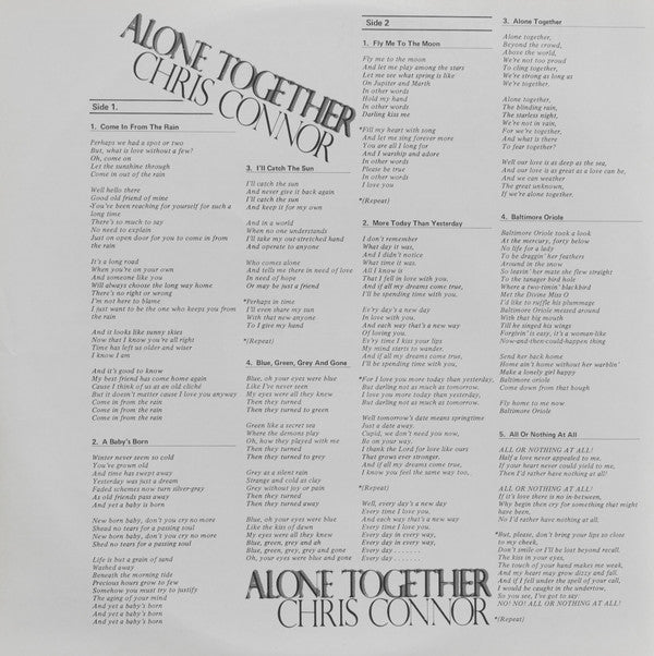 Chris Connor - Alone Together (LP, Dir)