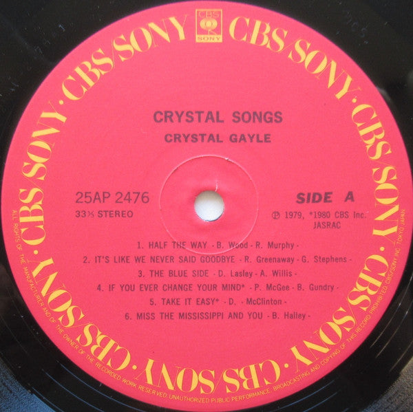 Crystal Gayle - Crystal Songs (LP, Comp)