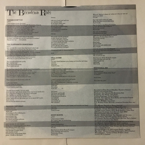 The Boomtown Rats - Mondo Bongo (LP, Album, Promo)