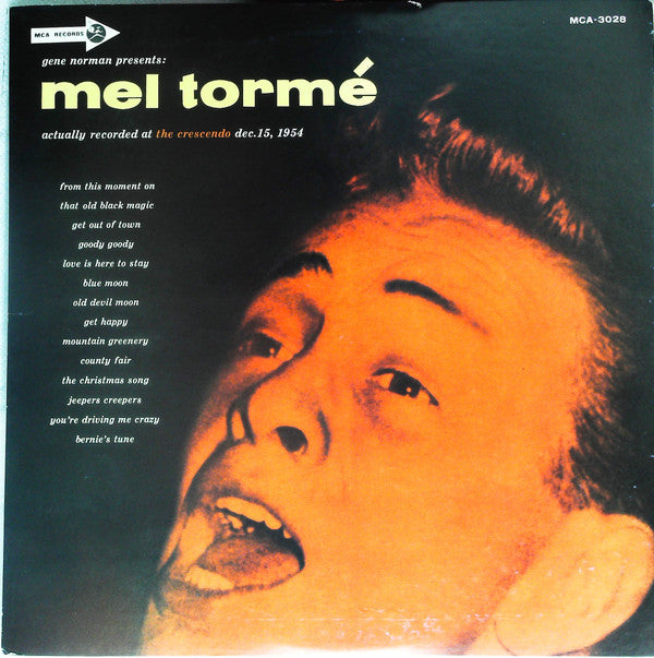 Mel Tormé - Gene Norman Presents Mel Tormé (Actually Recorded At Th...