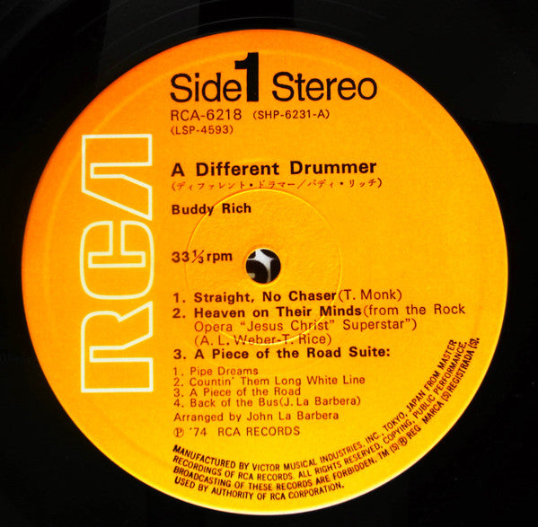 Buddy Rich - A Different Drummer  (LP, Album)