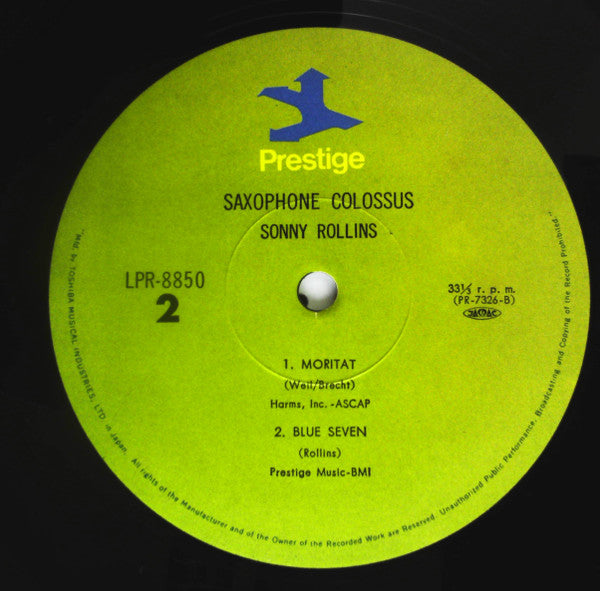 Sonny Rollins - Saxophone Colossus (LP, Album, RE)