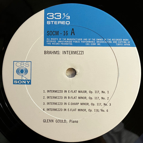 Brahms* / Glenn Gould - 10 Intermezzi For Piano (LP, RE)