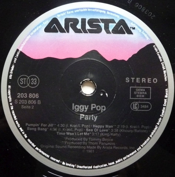 Iggy Pop - Party (LP, Album, RE)