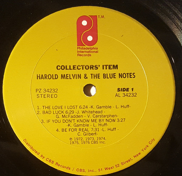 Harold Melvin & The Blue Notes* - Collectors' Item  (LP, Comp)