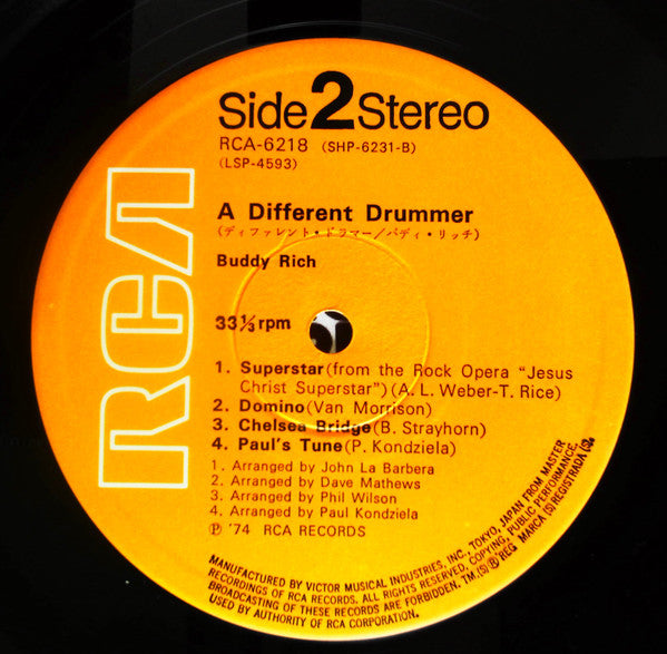 Buddy Rich - A Different Drummer  (LP, Album)
