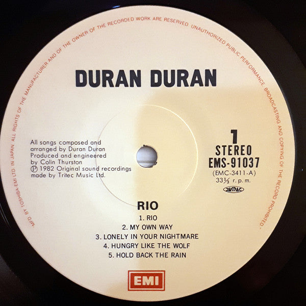 Duran Duran - Rio (LP, Album)