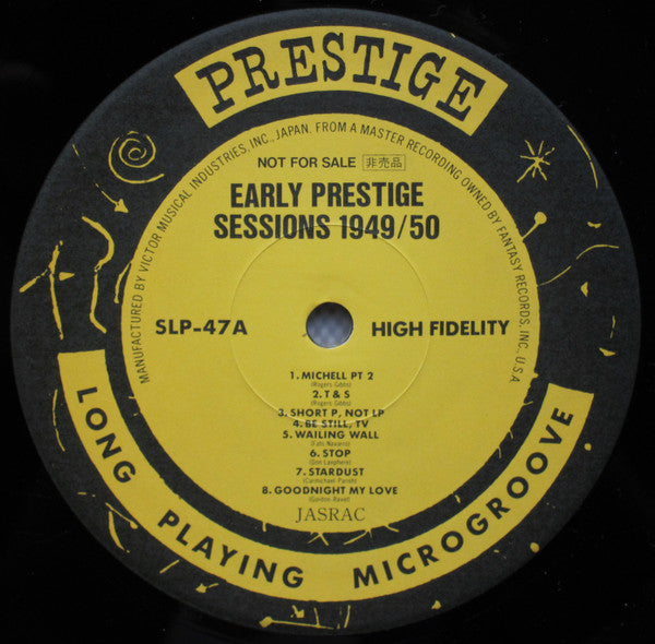 Various - Early Prestige Sessions 1949 / 50 (LP, Album, Comp, Promo)