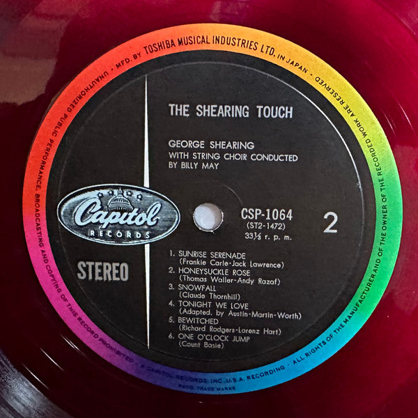 George Shearing - The Shearing Touch (LP, Album, Red)