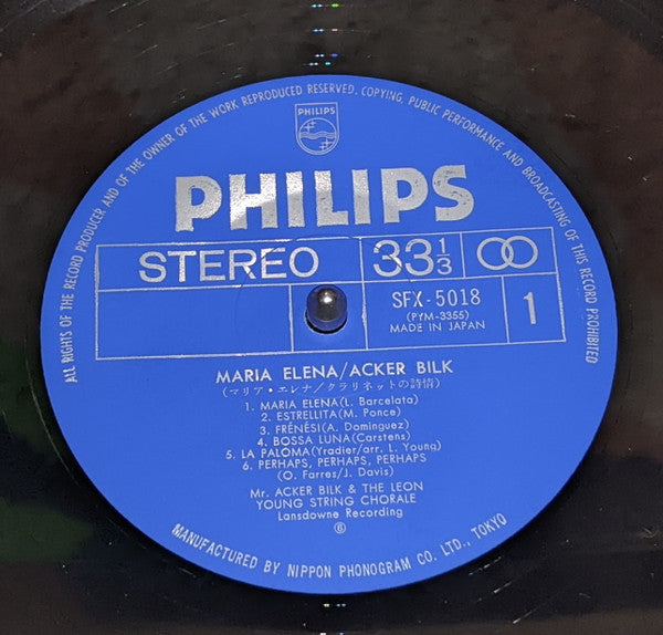 Mr. Acker Bilk Orchestra - Maria Elena (LP, Album, Gat)