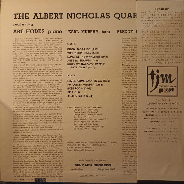 The Albert Nicholas Quartet - The Albert Nicholas Quartet With Art ...
