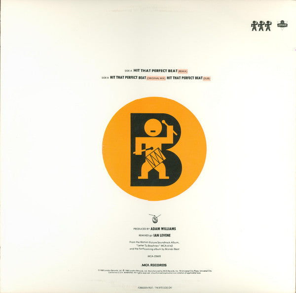 Bronski Beat - Hit That Perfect Beat (12"" Version) (12"", Pin)