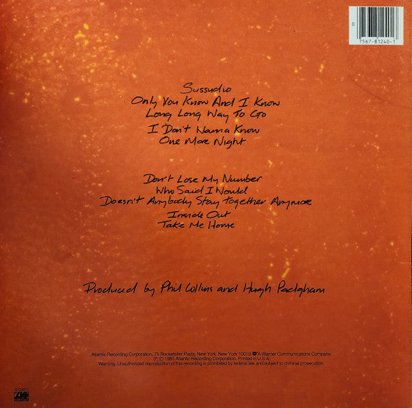 Phil Collins - No Jacket Required (LP, Album, AR,)