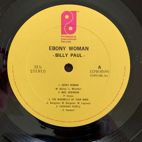 Billy Paul - Ebony Woman (LP, Album)