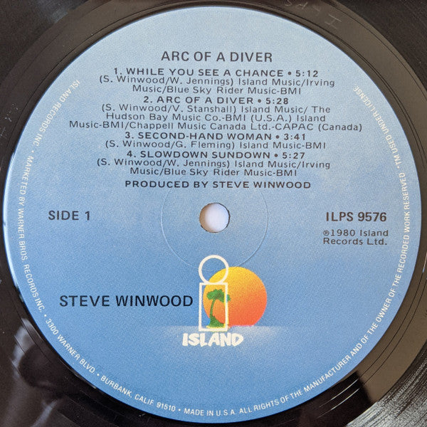 Steve Winwood - Arc Of A Diver (LP, Album, All)