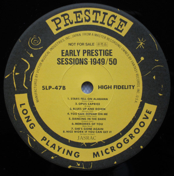 Various - Early Prestige Sessions 1949 / 50 (LP, Album, Comp, Promo)