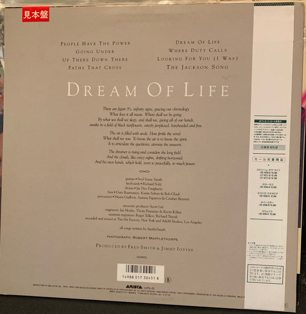 Patti Smith - Dream Of Life (LP, Album, Promo)
