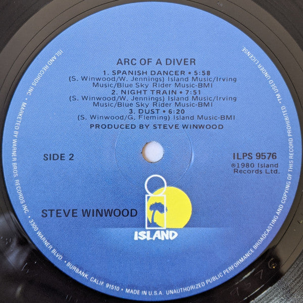 Steve Winwood - Arc Of A Diver (LP, Album, All)