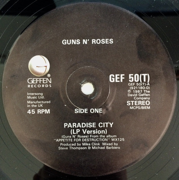 Guns N' Roses - Paradise City (12"", Single)