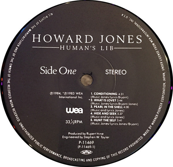 Howard Jones - Human's Lib (LP, Album)