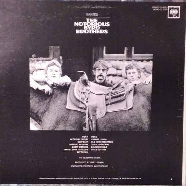 The Byrds - The Notorious Byrd Brothers (LP, Album, RP, Ter)