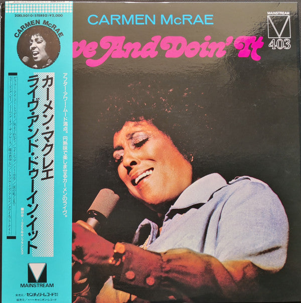 Carmen McRae - Live And Doin' It (LP, Album, RE)