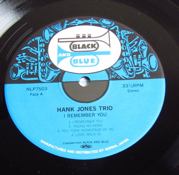 Hank Jones - I Remember You (LP, Album, RE)
