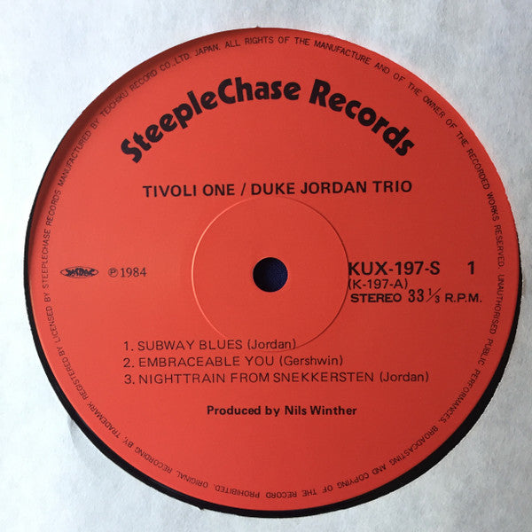 Duke Jordan Trio - Tivoli One (LP, Album)