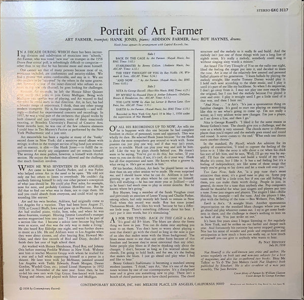 Art Farmer - Portrait Of Art Farmer (LP, Album, RE)