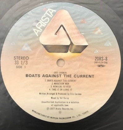 Eric Carmen - Boats Against The Current (LP, Album, RE, Gat)