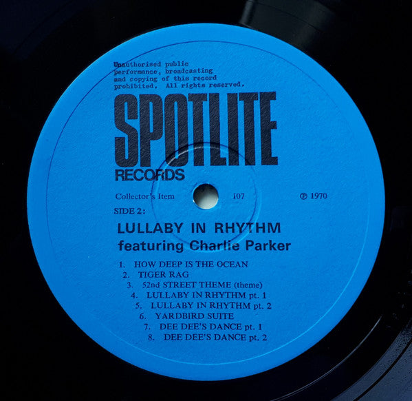 Charlie Parker - Lullaby In Rhythm (LP)