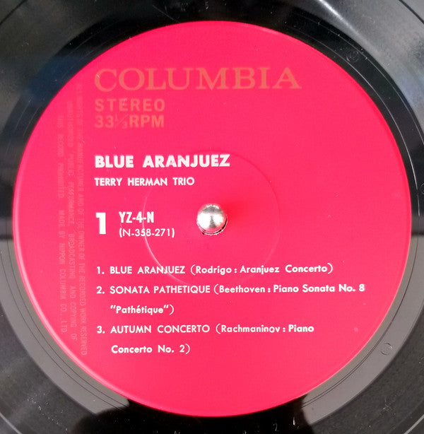 Terry Herman Trio - Blue Aranjuez (LP, Album, Gat)