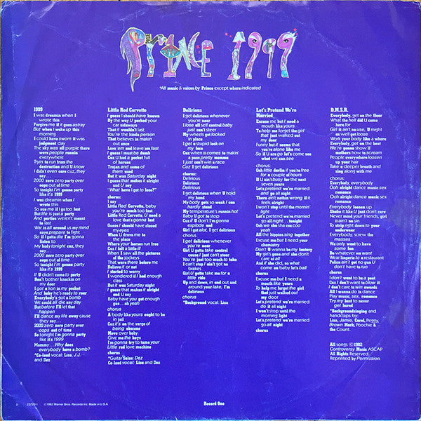 Prince - 1999 (2xLP, Album, All)