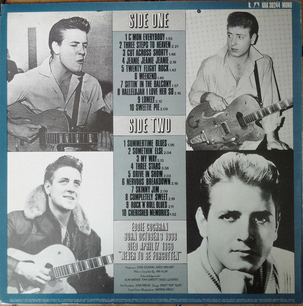 Eddie Cochran - The Eddie Cochran Singles Album (LP, Comp, Mono)