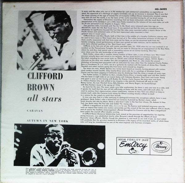 Clifford Brown All Stars - Clifford Brown All Stars (LP, Album, RE)