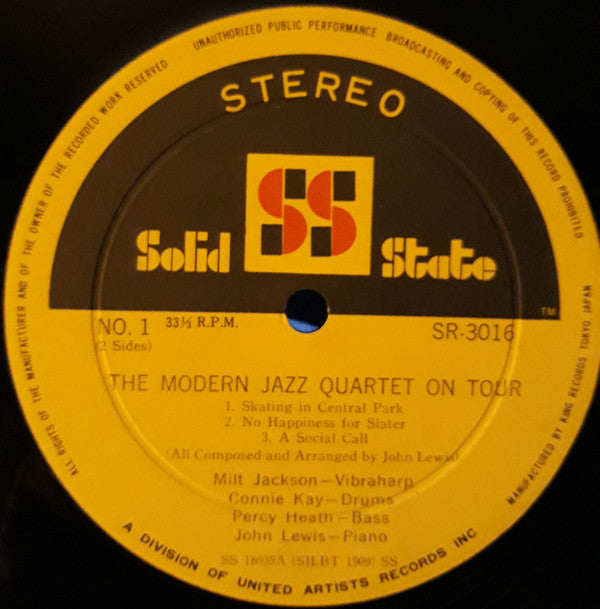 The Modern Jazz Quartet - The Modern Jazz Quartet On Tour (LP, Album)
