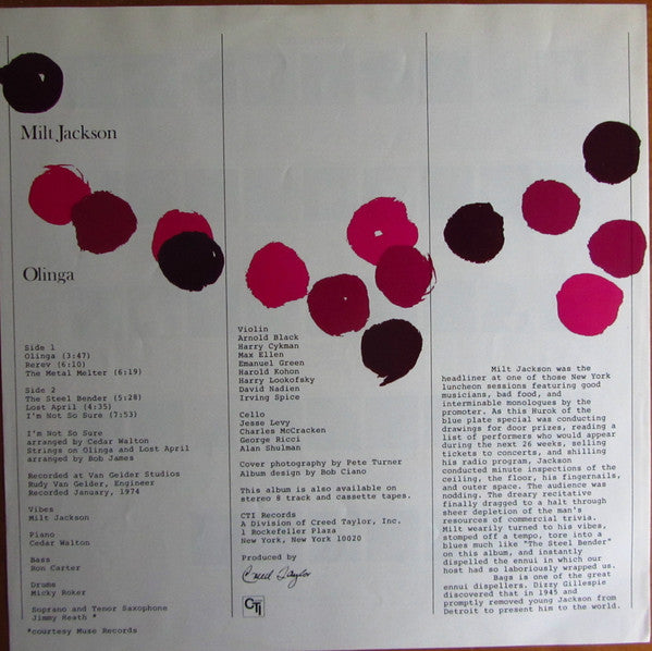 Milt Jackson - Olinga (LP, Album, RE)