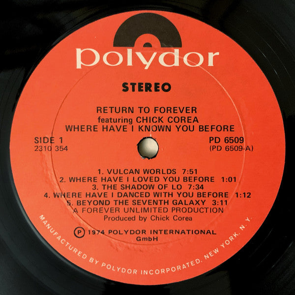 Return To Forever - Where Have I Known You Before(LP, Album)