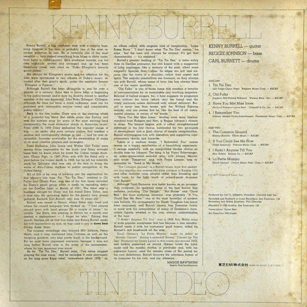 Kenny Burrell - Tin Tin Deo (LP)
