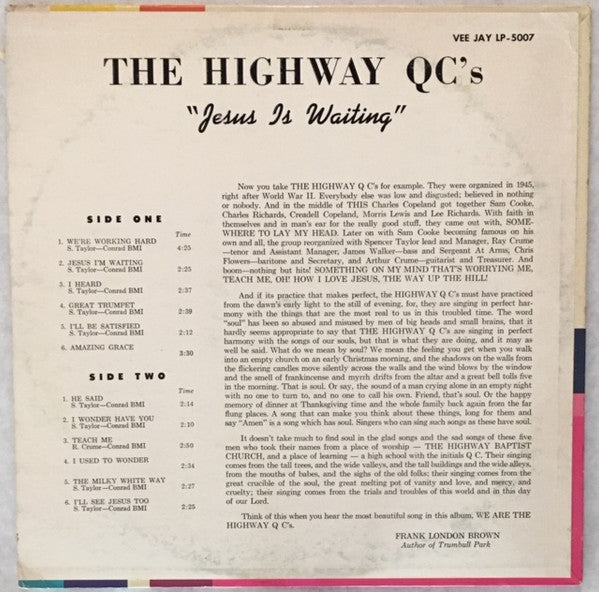 The Highway QC's - Jesus Is Waiting (LP, RE)