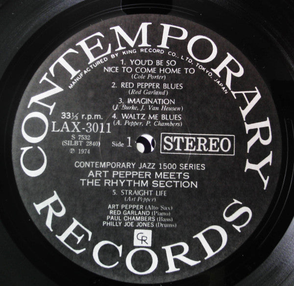 Art Pepper - Art Pepper Meets The Rhythm Section (LP, Album, Ltd, RE)
